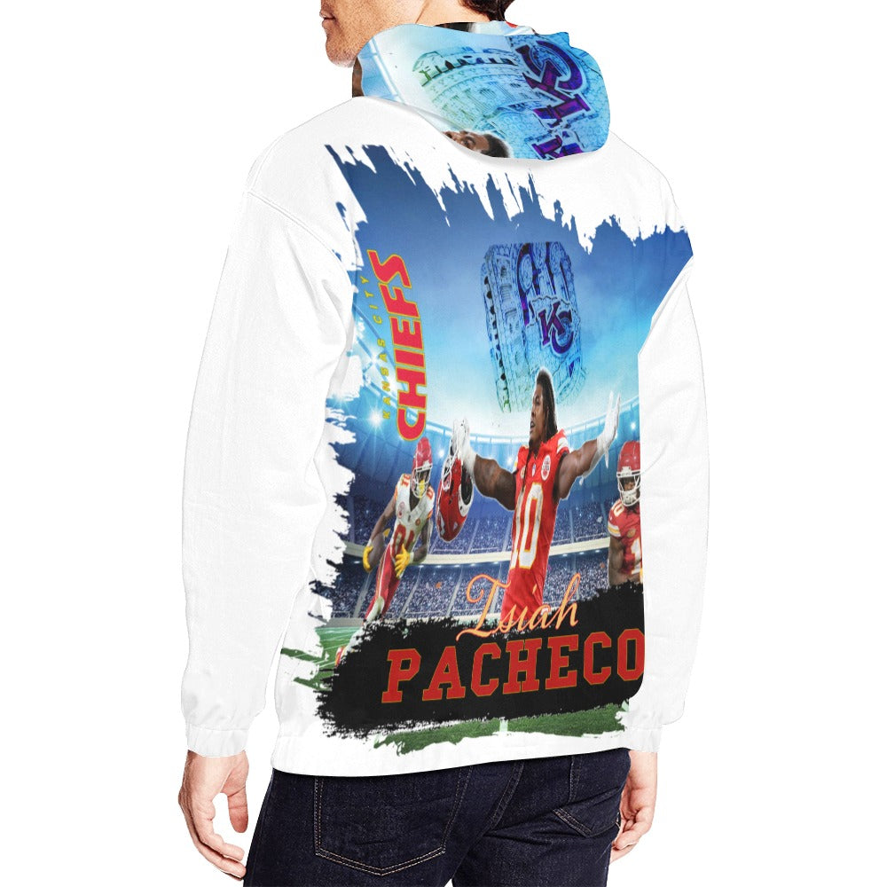 Pacheco All Over Print Hoodie front and back