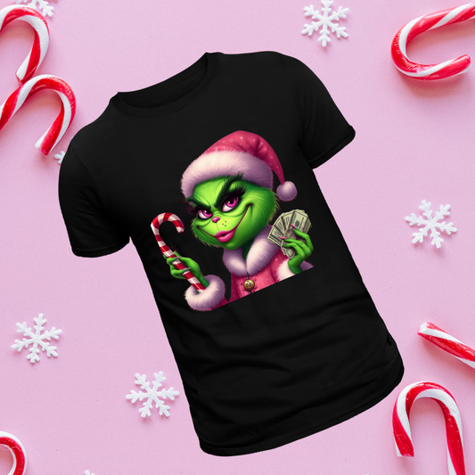 CHRISTMAS-MONEY GRINCH  T-SHIRT