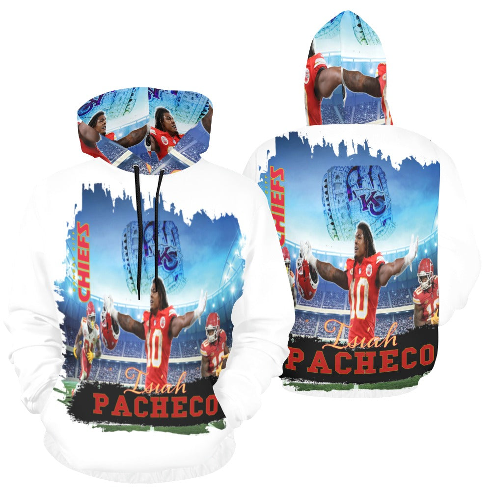 Pacheco All Over Print Hoodie front and back