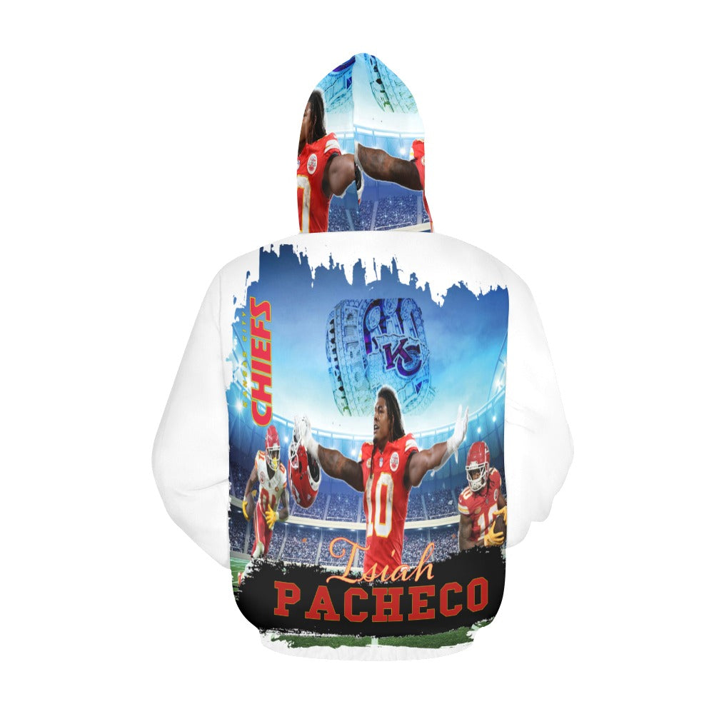 Pacheco All Over Print Hoodie front and back